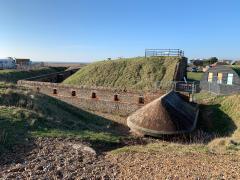 Shoreham Fort - at the end of the peninsula, we just need to head back round into the harbour and cross the swing bridge to finish this leg